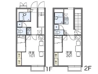 レオパレスグリーンヒルⅢ【101号室】の間取り