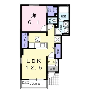 ルガートリミテッド1037Ⅱ【1階】の間取り