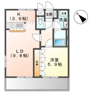 RUINS・HILL(ルインズ・ヒル)【2階】の間取り