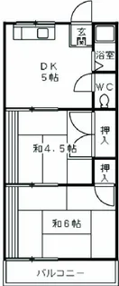 コーポ青山【C号室】の間取り