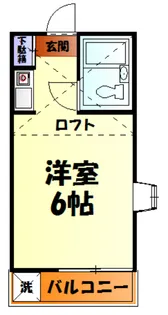 アップルハウス鶴間【206号室】の間取り