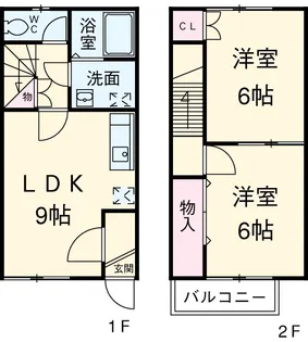 デュープレックス俊(DUPLEX 俊)【105号室】の間取り