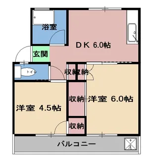 田辺マンション鶴間【303号室】の間取り