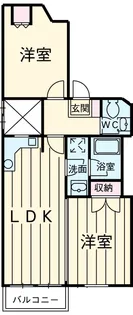 ヒルサイドイン国分寺【1階】の間取り