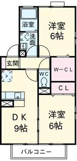 ダイヤハット長【2階】の間取り