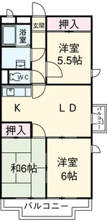 アールズコート Ⅱ【2A号室】の間取り