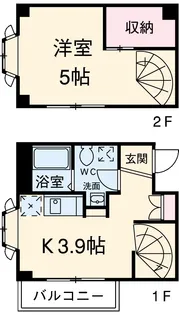 ルート丘の上【201号室】の間取り
