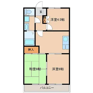 ヴィラ・コモード【101号室】の間取り