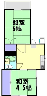 グリーンハウス本木【201号室】の間取り