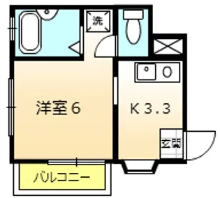 イーストグローブ【201号室】の間取り