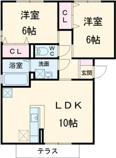 ルミエール B【1階】の間取り