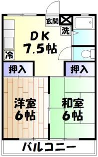 塚場ハイツⅡ【202号室】の間取り