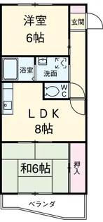 第二山嵜マンション【103号室】の間取り