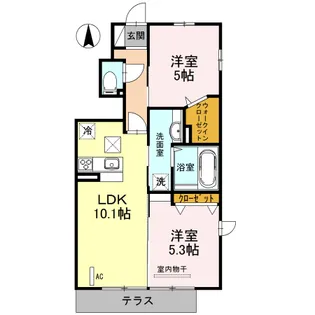 セジュール【1階】の間取り