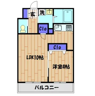 フェリオ緑ヶ丘【4階】の間取り