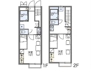 レオパレスアバンセC【204号室】の間取り