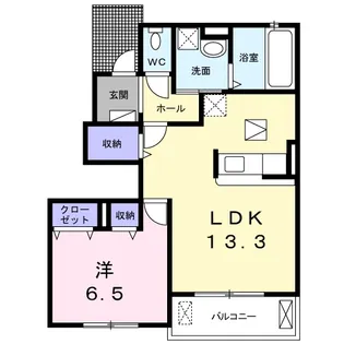 グランパレス磐田Ⅰ【1階】の間取り
