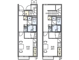レオパレスエレガンス サトウⅡ【202号室】の間取り