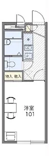 レオパレスセレッソ【106号室】の間取り