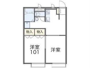 レオパレスKAORUⅡ【202号室】の間取り