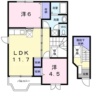エクセレントメゾンA【2階】の間取り