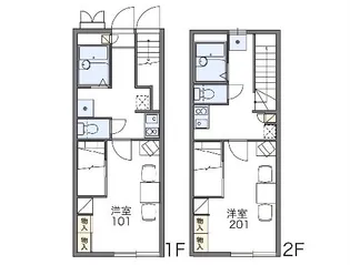 レオパレスイーストⅡ【112号室】の間取り