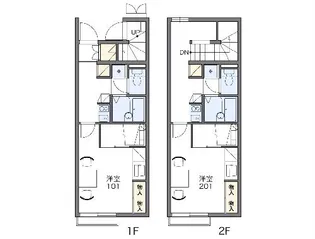 レオパレスサンハイム【201号室】の間取り