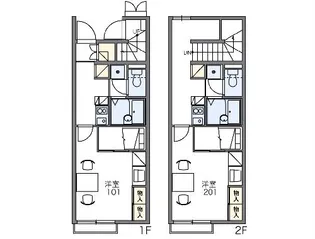 レオパレスファースト【215号室】の間取り
