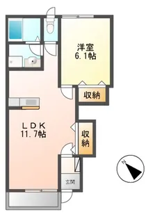 ベル・グラース【1階】の間取り