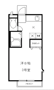 フローレスライフ【203号室】の間取り