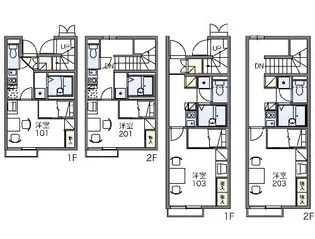 レオパレス前浜【105号室】の間取り