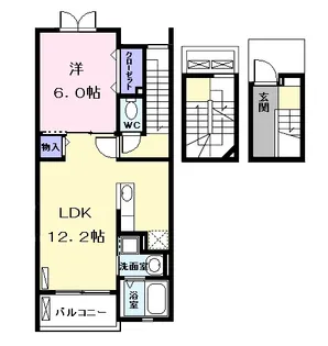 レジデンス フジⅢ【3階】の間取り