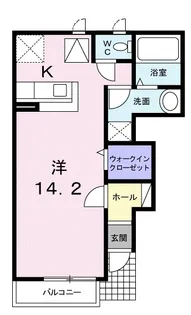 サニーコートパルE【1階】の間取り