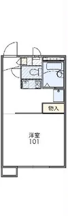 レオパレスケイツハイムC【103号室】の間取り