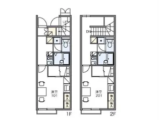 レオパレスコル レオニス Ⅰ【103号室】の間取り