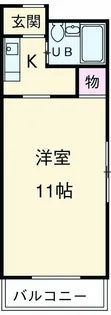 CHISANクロスロード鷹匠【201号室】の間取り