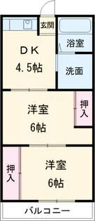 れいろうハイツⅡ【2階】の間取り