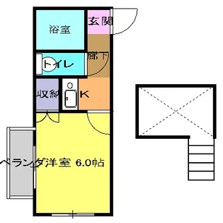 ピュア大岩【105号室】の間取り