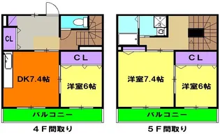 Grand Maison 葵【402号室】の間取り