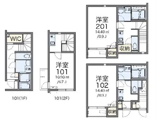 クレイノハイツサンシャイン【1階】の間取り