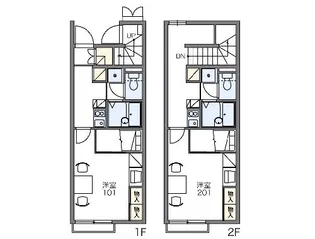 レオパレスコル レオニス Ⅱ【106号室】の間取り