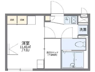 レオパレスウエストパレスⅡ【2階】の間取り