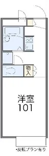 レオパレスコートヤード【104号室】の間取り