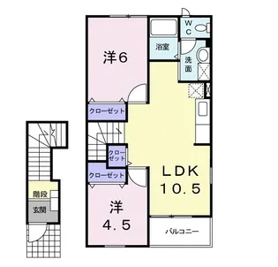 セレブリテ・メゾンA【2階】の間取り