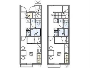 レオパレスSOLEIL 総庭【209号室】の間取り