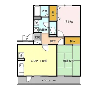 ピュアロータス【305号室】の間取り