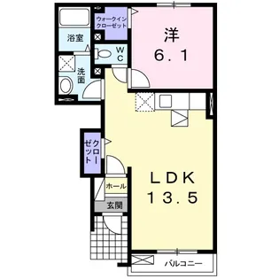 ヴィラ フローラ【1階】の間取り