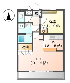パルムドール【1階】の間取り