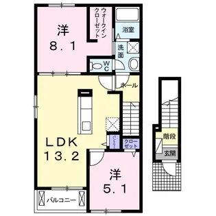 ストリーム Ⅰ【201号室】の間取り