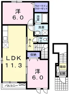 ブリッサB【2階】の間取り
